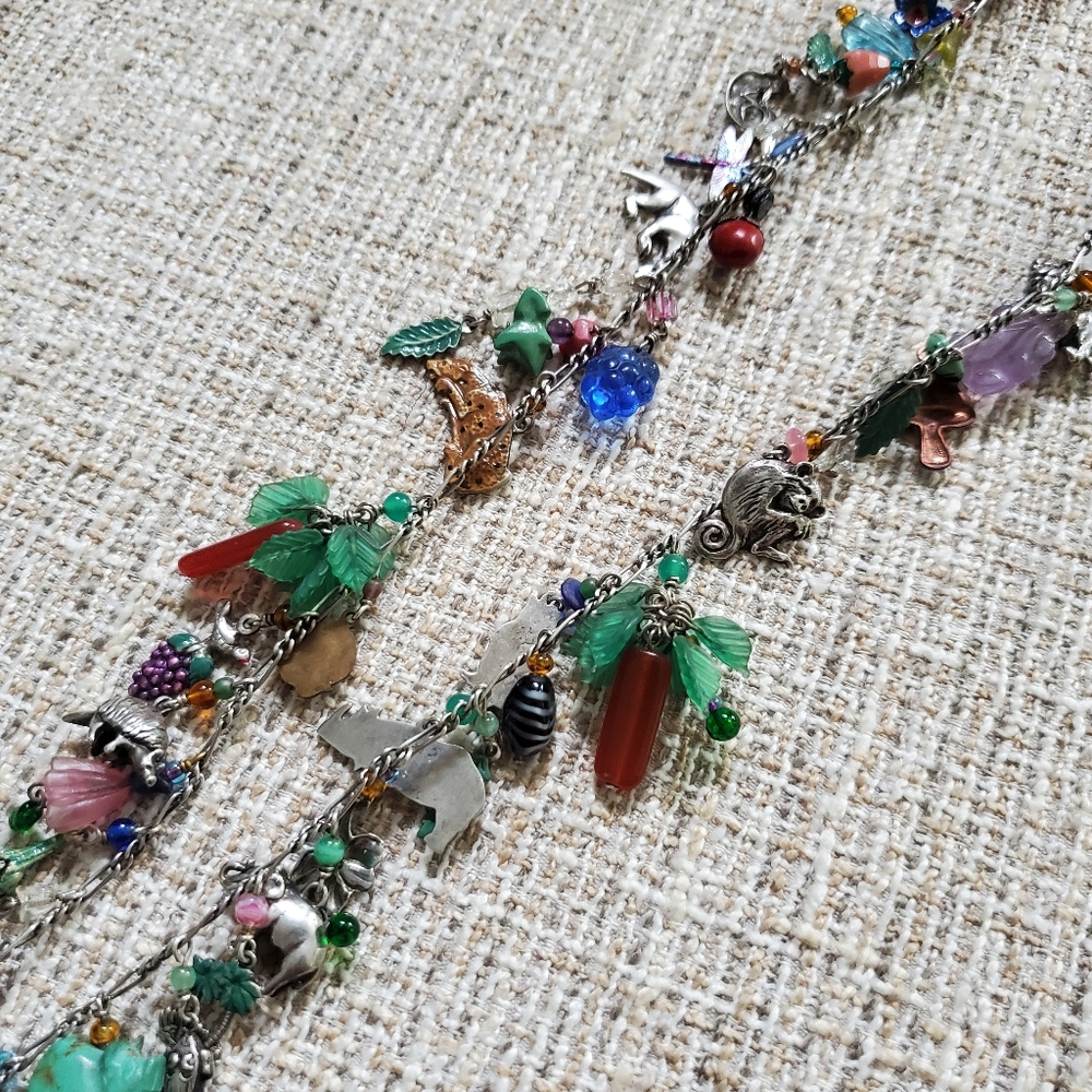 Vintage Lucy Issacs Sterling Rainforest Necklace - Picture 16 of 16